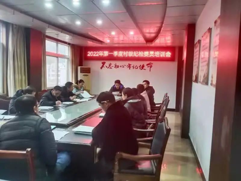 洋江镇召开2022年第一季度村级纪检委员培训会