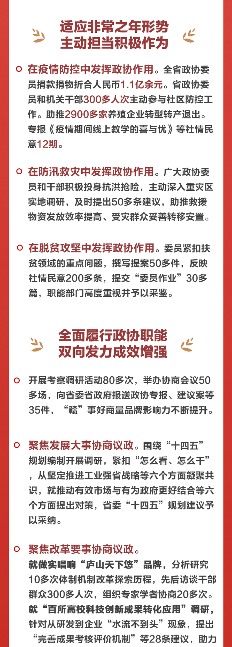 政协江西省十二届四次会议开幕！一图速览政协工作报告