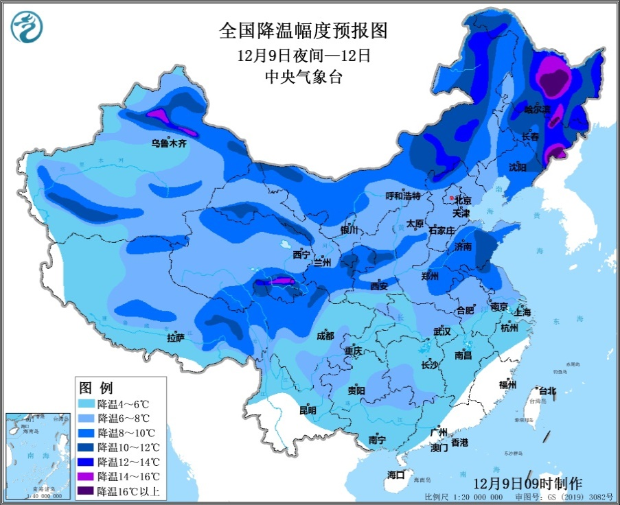 全国降温进程图出炉(近期全国降温预报图)