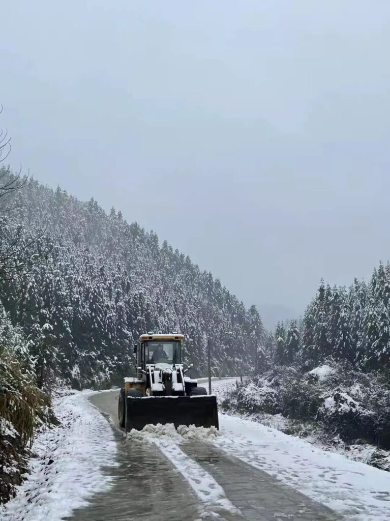 洋江镇：“救援队”浴“雪”奋战