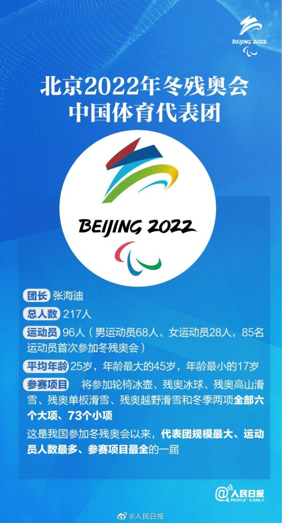 北京冬残奥会赛程表出炉(2022北京冬残奥会赛程表一览)