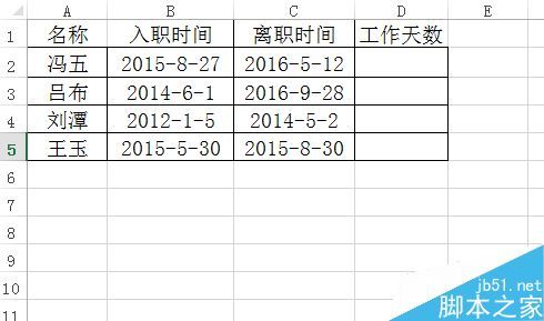 excel如何计算工作日天数和时间