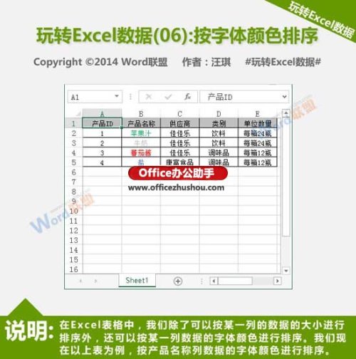 excel可以按字体颜色排序吗(excel表格怎么按照字体颜色排序)