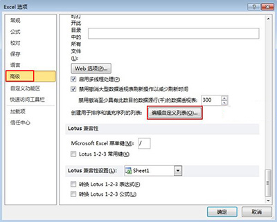 利用excel2010的自定义序列功能建立新序列