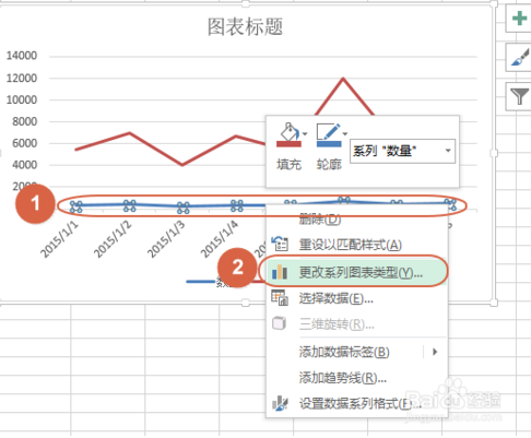 excel在一个图表中使用两种或多种图表类型