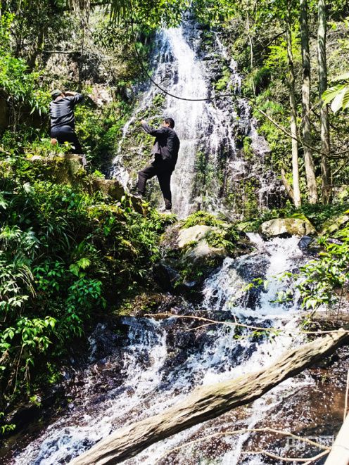 壮美！大岗山现瀑布飞泉