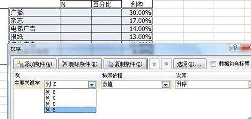 Excel表格根据百分比排序(excel两行标题怎么排序)