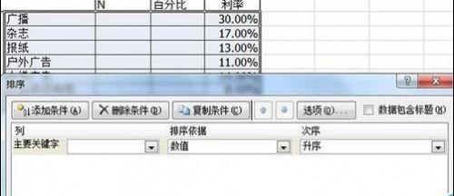 Excel表格根据百分比排序(excel两行标题怎么排序)