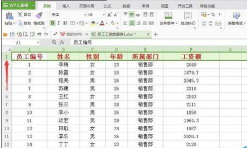 wps表格怎么把一行固定(wps的表格第一行怎么固定)