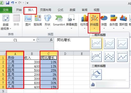 使用excel制作折线图(excel表格制作折线图图表)