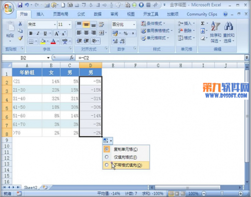 双向条形图制作技巧(excel怎么制作对称条形图)