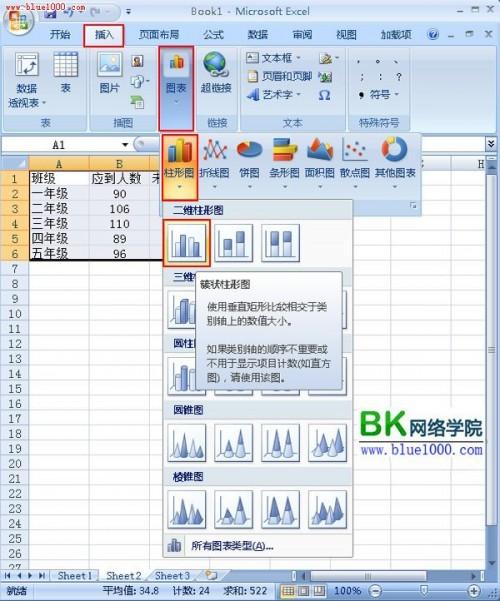 2007excel柱状图怎么做(excel增加柱状图图例)