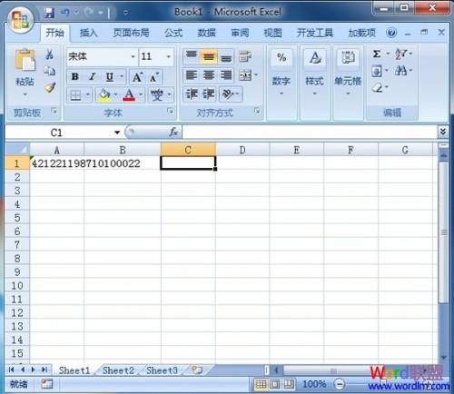 在excel2007中,单元格内输入身份证号应如何输入