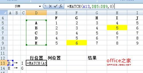 excel 查找指定内容行列(excel查找对应行列的数据)