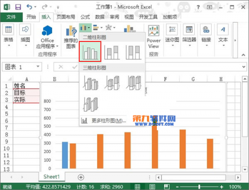 excel 线柱图制作没有组合图标(excel怎么制作柱形图标)