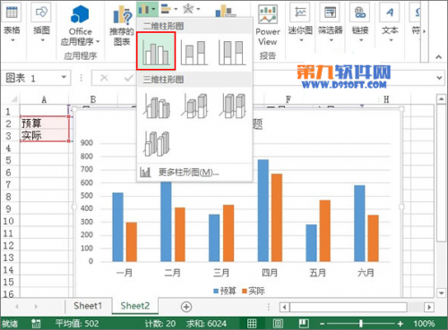 在excel2010的图表中,能直观比较