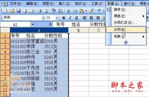 txt复制到excel 自动分列成文本格式