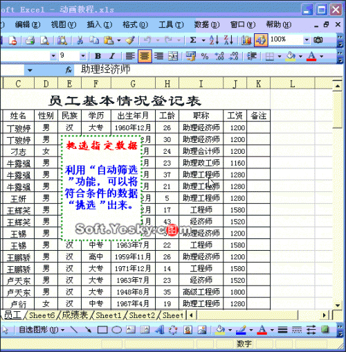 Excel如何自动过滤动画教程