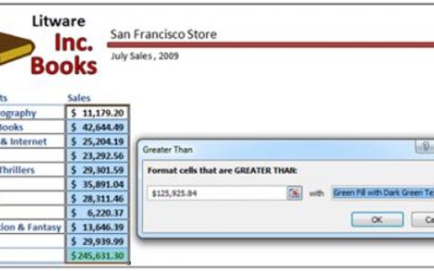 在excel 2010中设置表格条件格式