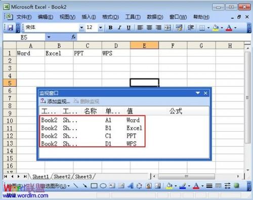 Excel监视窗口(教你监视Excel2003的窗口,实现动态监控)