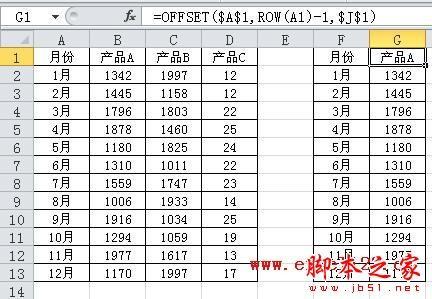 excel通过下拉菜单显示不同表格及图表