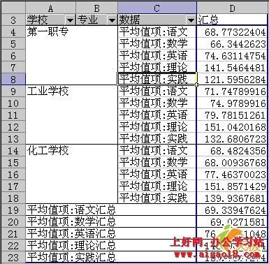 excel透视表算平均数(excel建立数据透视表求平均值)