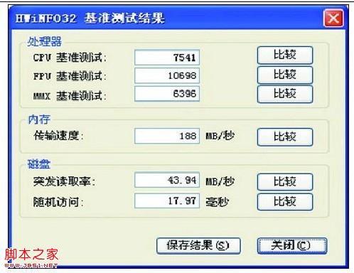 专业的计算机硬件检测工具hwinfo32的图解。