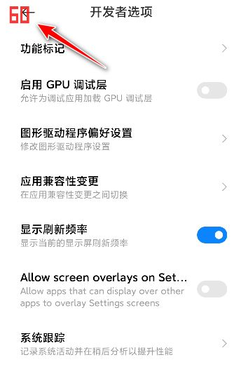 小米开发者模式怎么显示帧率(小米11设置帧数)