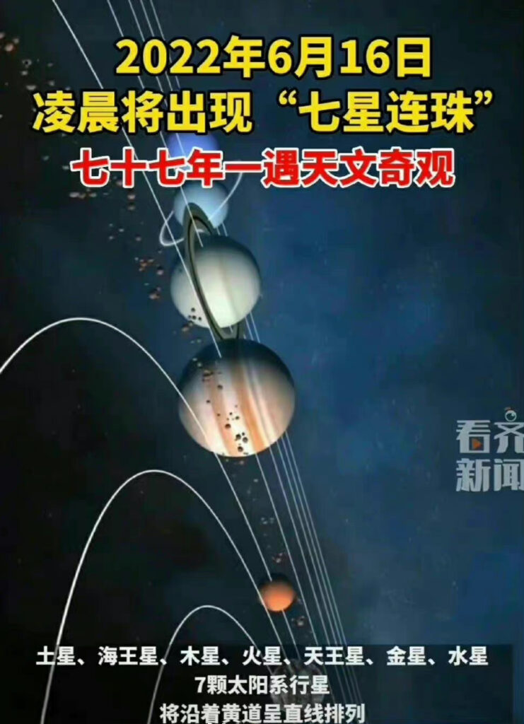 七星连珠天象罕见上演