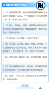 明起坐火车可携带物品有新变化