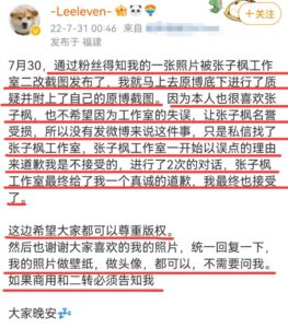 张子枫工作室回应盗图争议