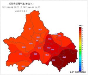 高温预报图被烫红了