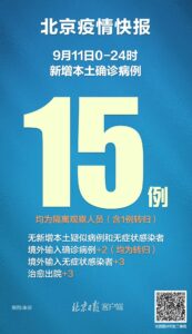 北京昨增本土确诊15例 涉3所学校