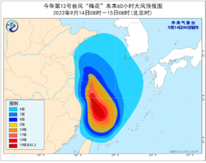 台风“梅花”或将波及12省市