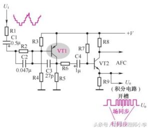 同步分离电路分析_元器件作用提示