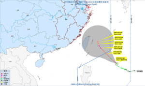 受台风“梅花”影响 上海已降雨