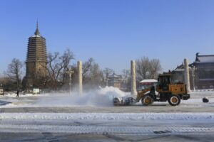 实拍辽宁多地大雪纷飞