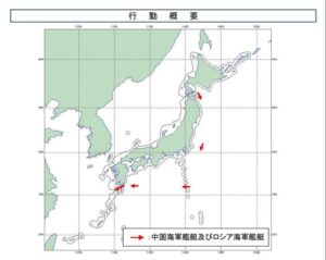 中俄海军联合巡航路线经过日本海