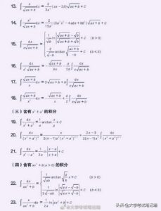 高数微积分公式有哪些_高数微积分公式大全