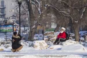 实拍辽宁多地大雪纷飞