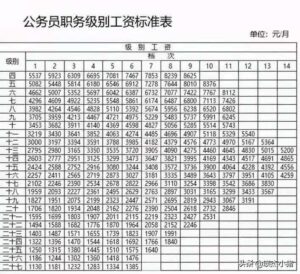 公务员的职务工资_公务员的级别工资