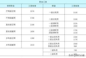 公务员的职务工资_公务员的级别工资