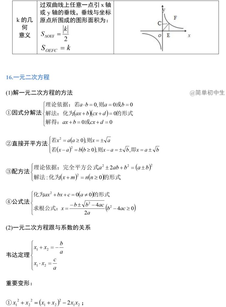 数学公式及定理_初中数学定理公式大全