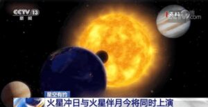 火星冲日巧遇火星伴月