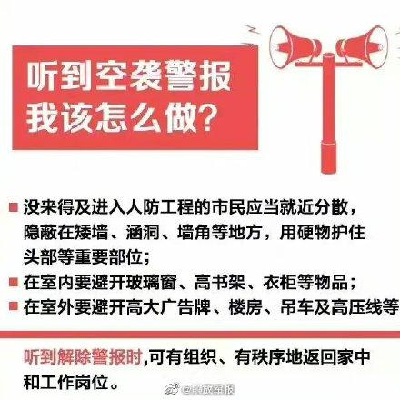 防空警报分为几种级别_防空警报的类型及含义