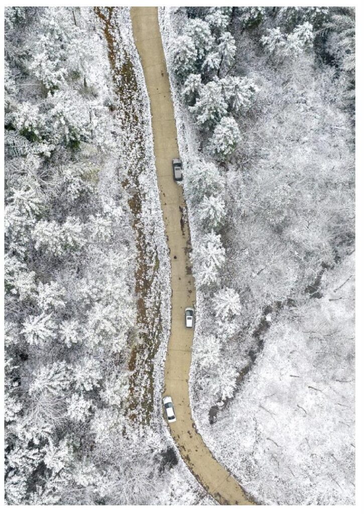 雪后大岗山银装素裹