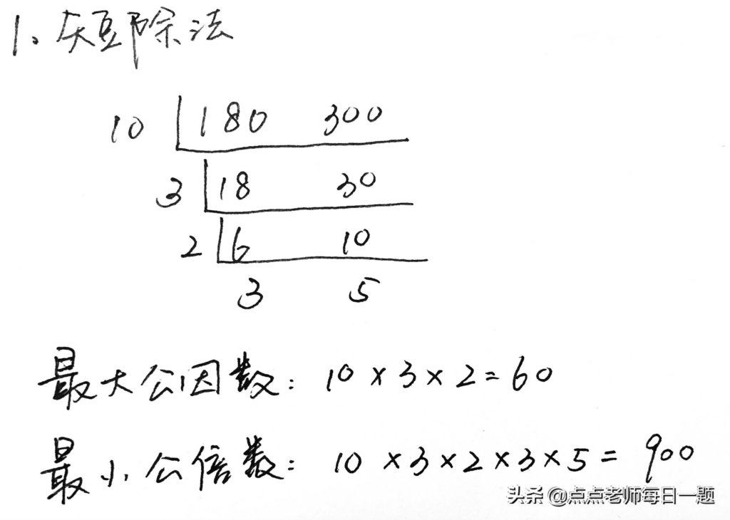 求最大公因数的方法_求最小公倍数的方法