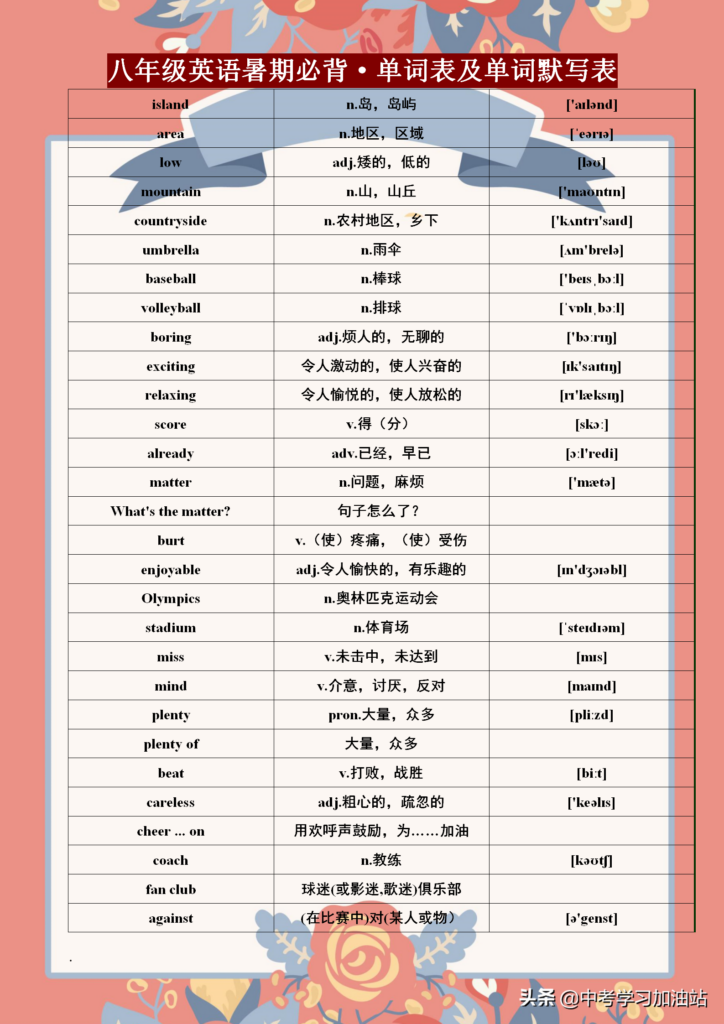 八年级上册英语单词有多少个_八年级上册英语单词表