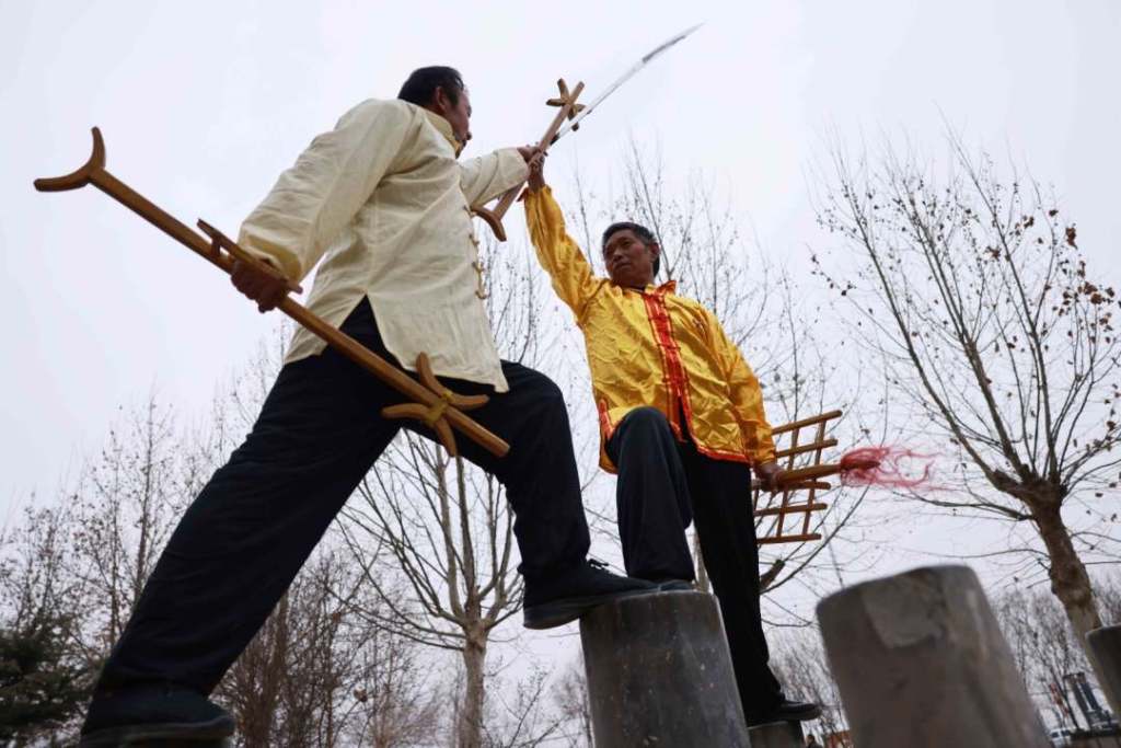 河北广宗：习练“梅拳” 乐在其中