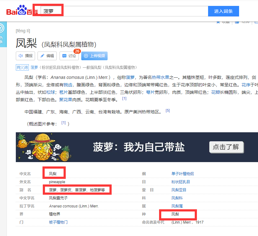 凤梨和菠萝是一个物种吗_凤梨和菠萝的区别